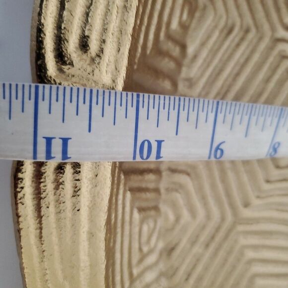 Gold Tone Metal Decorative Home Decor Wall Hanging Art Oval Platter Threshold - Picture 14 of 16